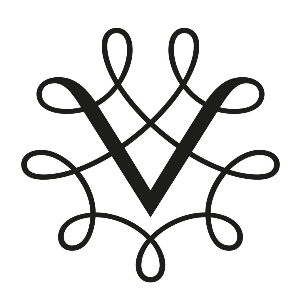 Vinmonopolets logo - V-formen.